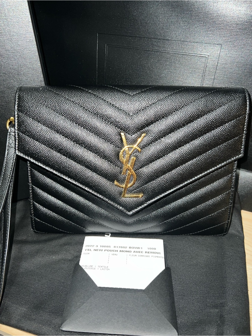 Saint Laurent Monogram Pouch With Removable Strap